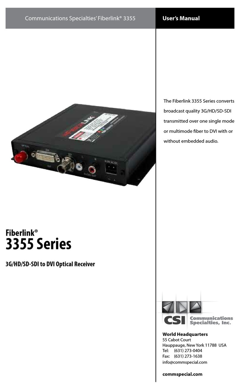 CSI Fiberlink 3355 Series user manual