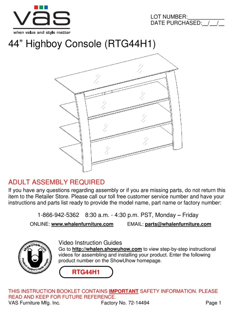 VAS Highboy RTG44H1 User manual