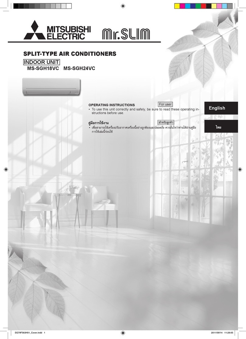 Mitsubishi Electric Mr.SLIM MS-SGH18VC User manual