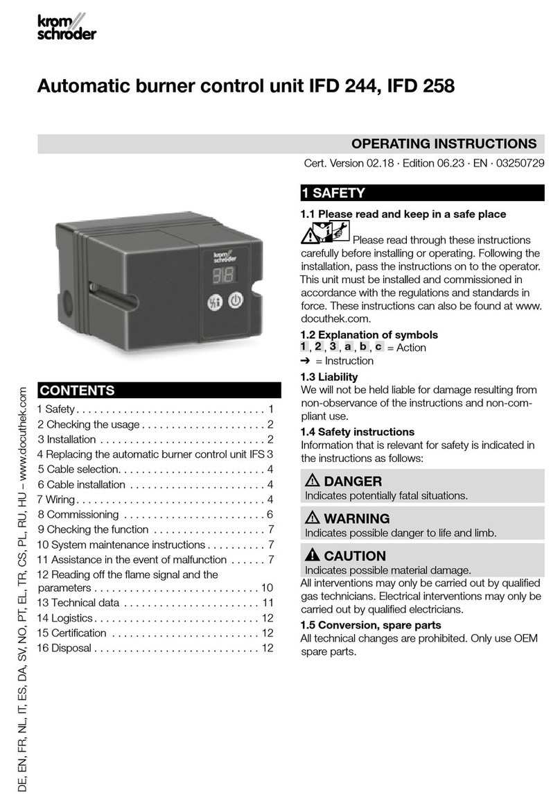 Kromschroeder IFD 244 operating instructions