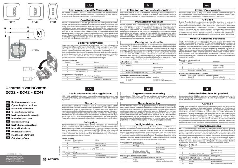 Becker Centronic EasyControl EC41 User manual