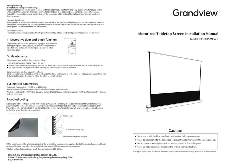 Grandview FC-FHP-MF Series installation manual