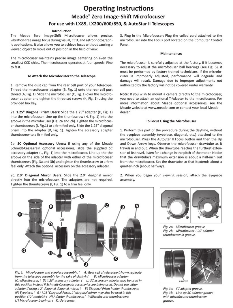 Meade Zero Image-Shift Microfocuser User manual