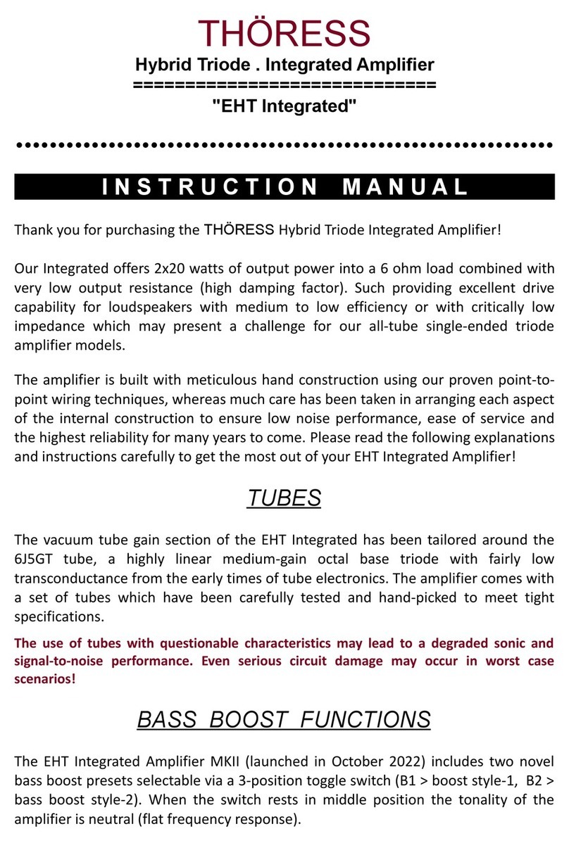 THÖRESS EHT Integrated Amplifier MKII instruction manual