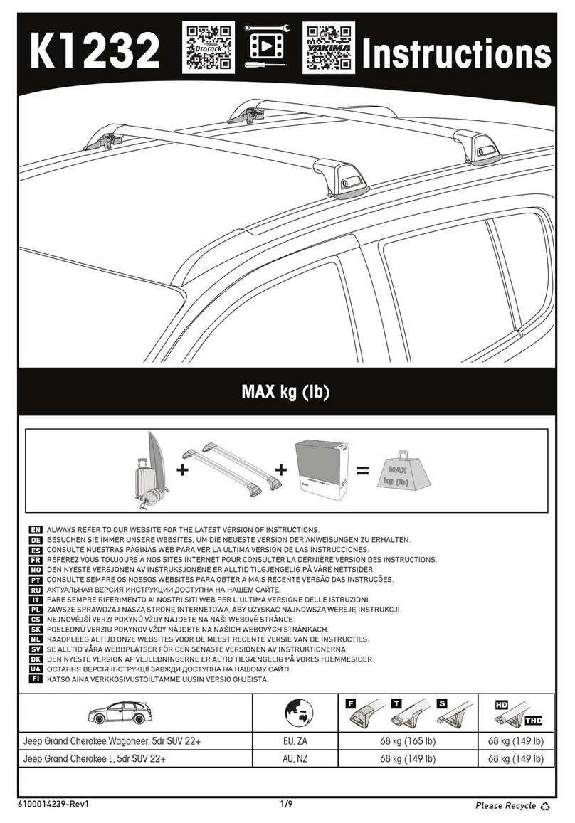 Yakima K1232 User manual Yakima K1232 User manual