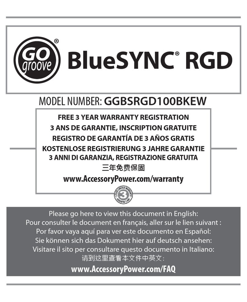 Go groove BlueSYNC GGBSRGD100BKEW manual