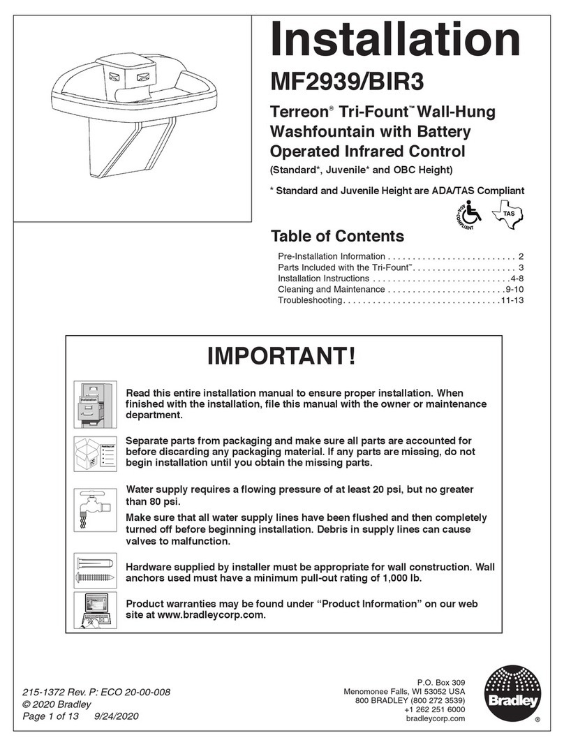 Bradley MF2939/BIR3 User manual