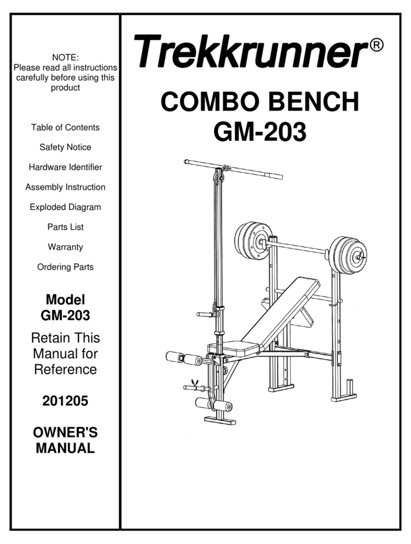 Trekkrunner COMBO BENCH GM-203 owner's manual