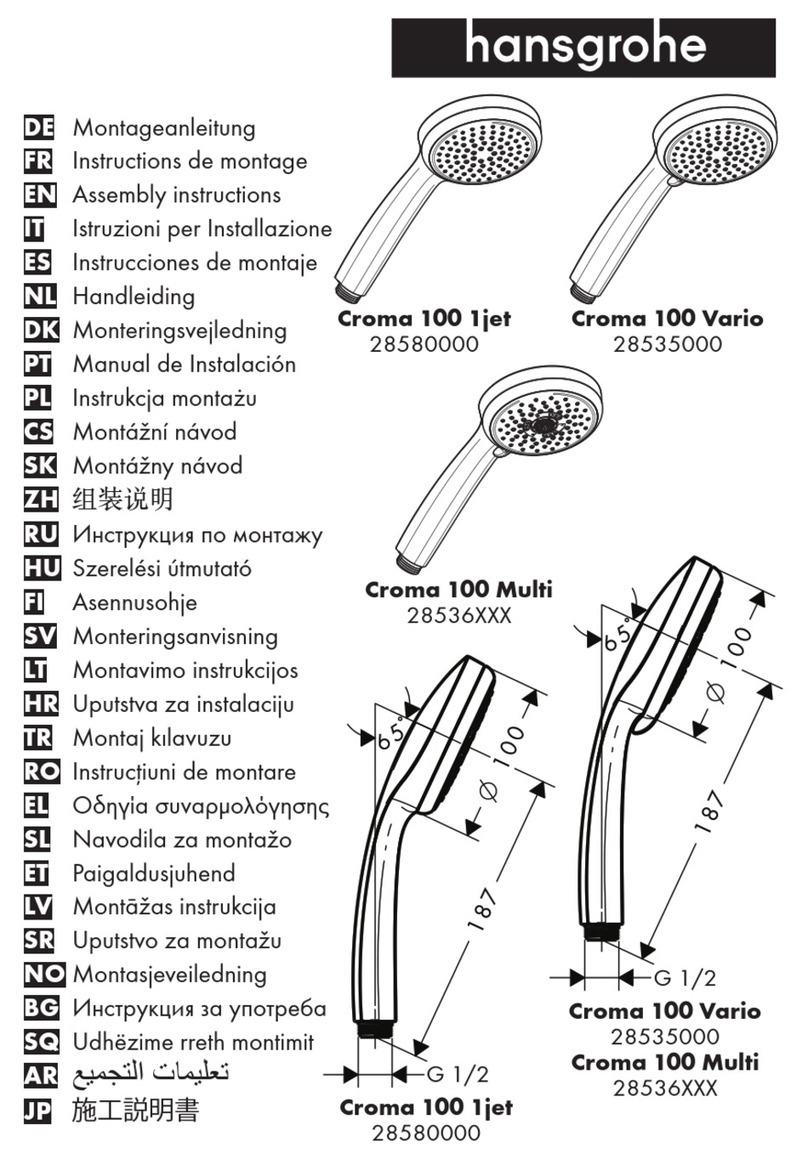 Hans Grohe Croma 100 Vario 28535000 Assembly instructions Hans Grohe Croma 100 Vario 28535000 Assembly instructions