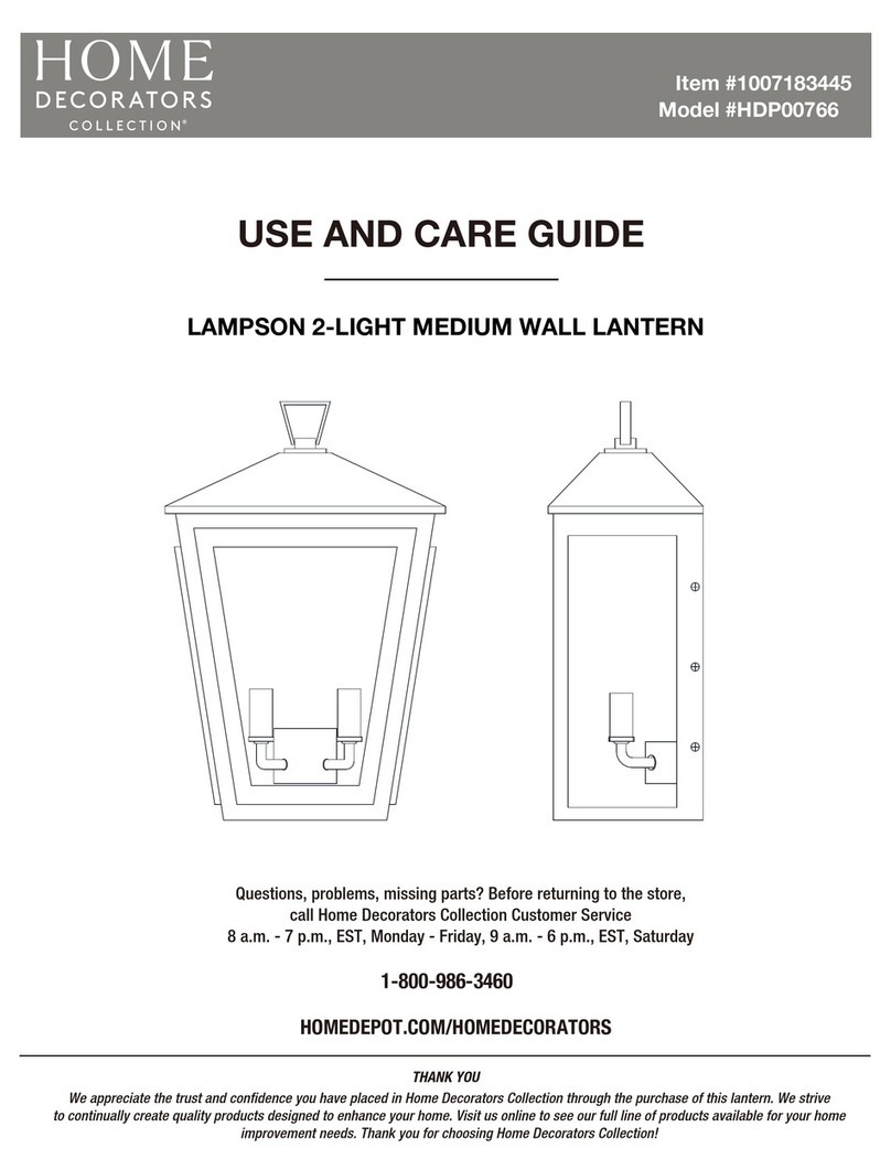 Home Decorators Collection LAMPSON HDP00766 Use and care guide