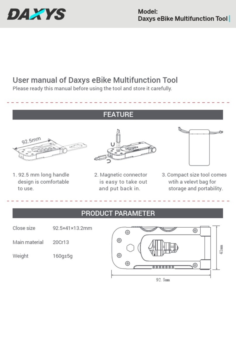 DAXYS eBike Multifunction Tool User manual
