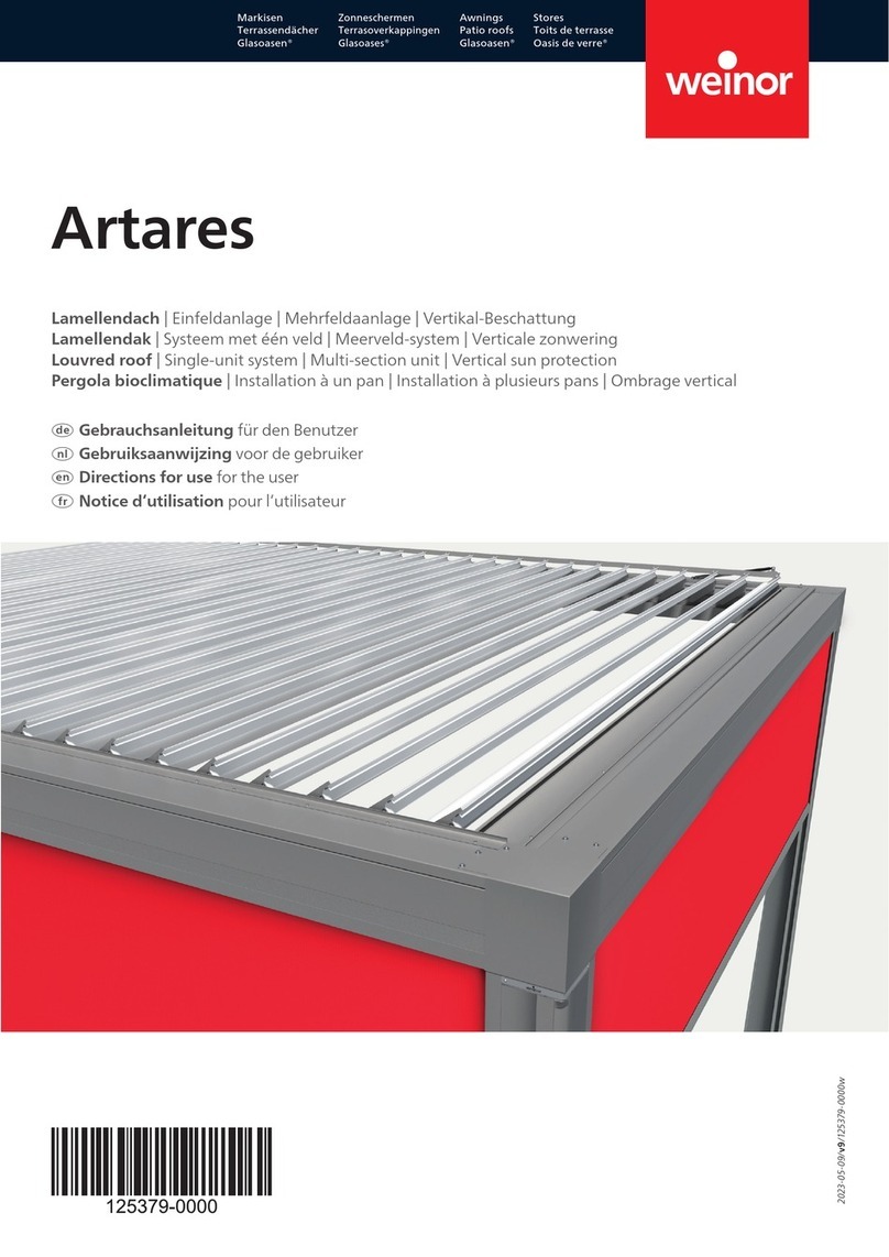 weinor Artares Directions for use weinor Artares Directions for use