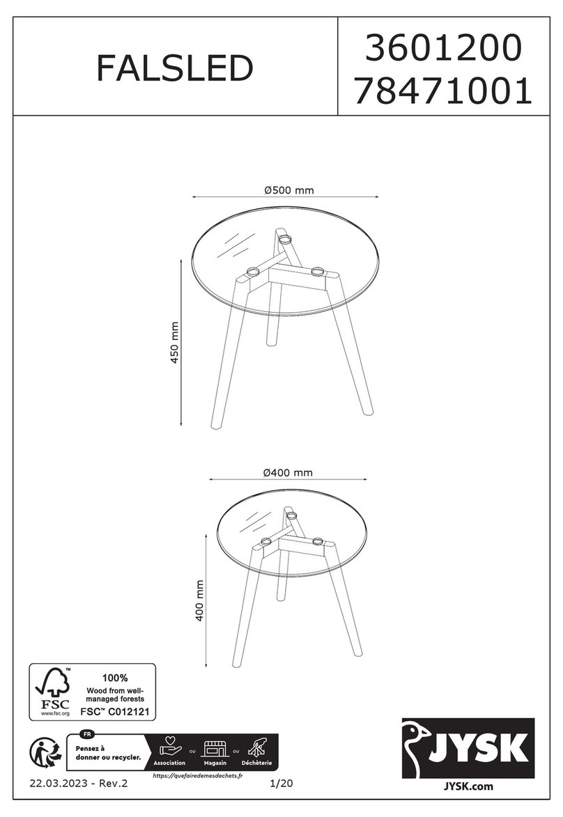 Jysk FALSLED Assembly instructions Jysk FALSLED Assembly instructions