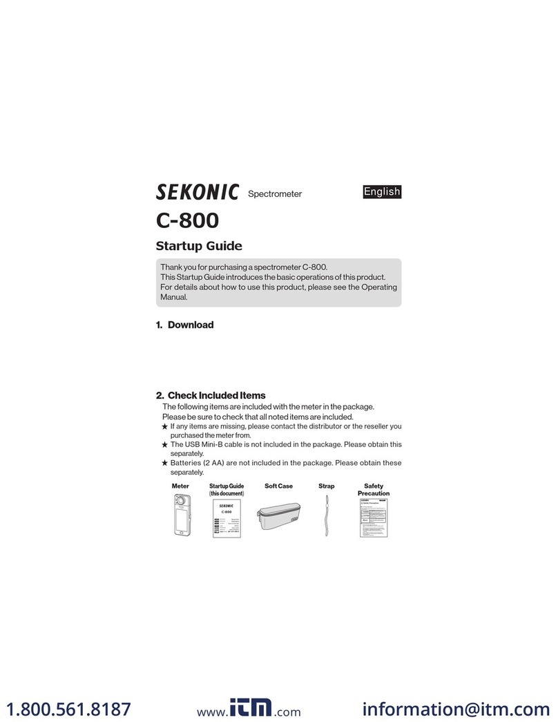 Sekonic SPECTROMASTER C-800 User guide Sekonic SPECTROMASTER C-800 User guide