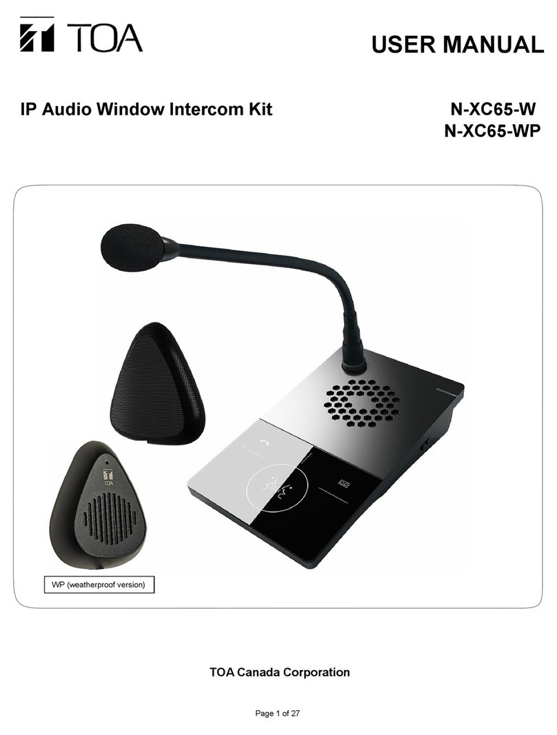 Toa N-XC65-W user manual Toa N-XC65-W user manual