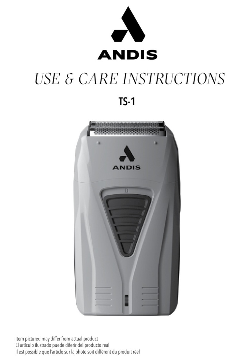 Andis TS-1 Quick reference guide