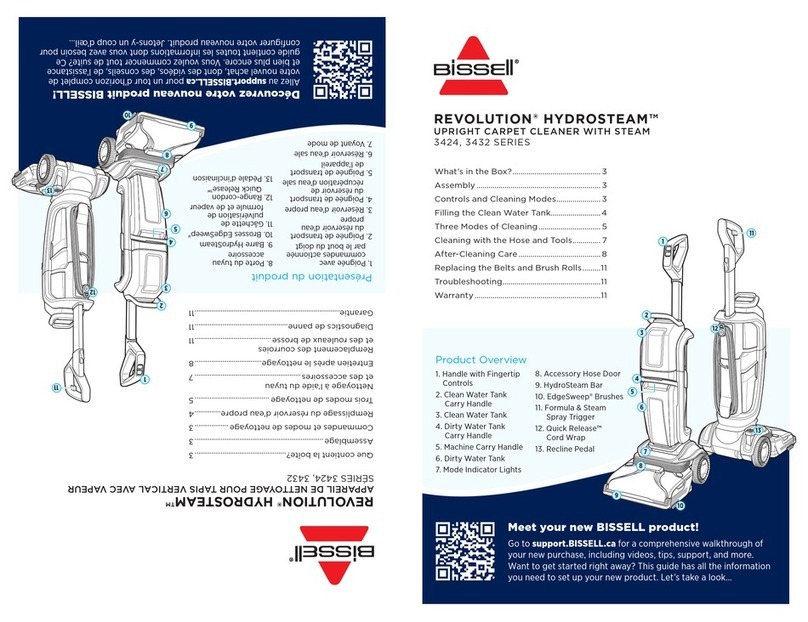 Bissell REVOLUTION HYDROSTEAM 3424 Series manual