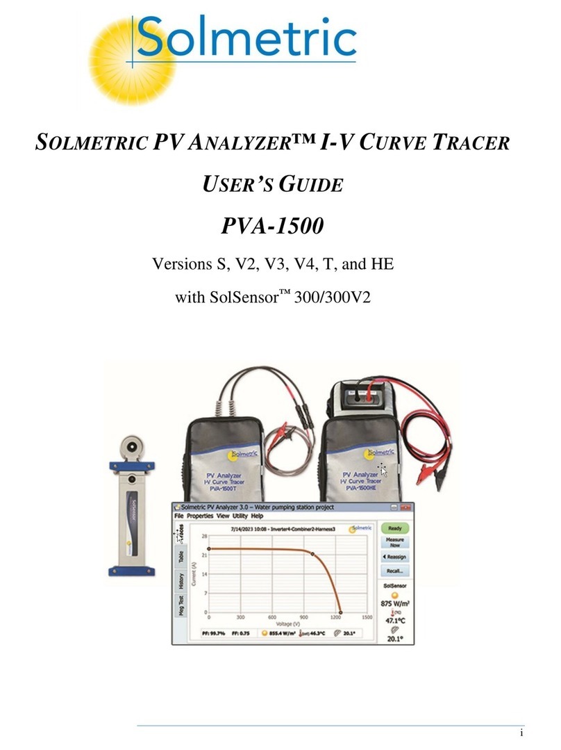 Solmetric PV ANALYZER PVA-1500 Series user guide