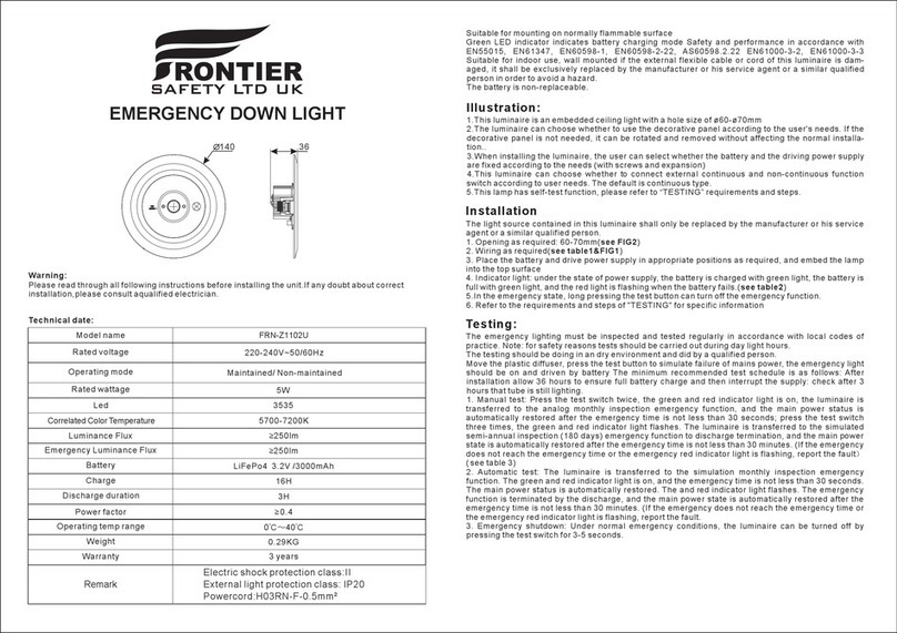 Frontier FRN-Z1102U manual