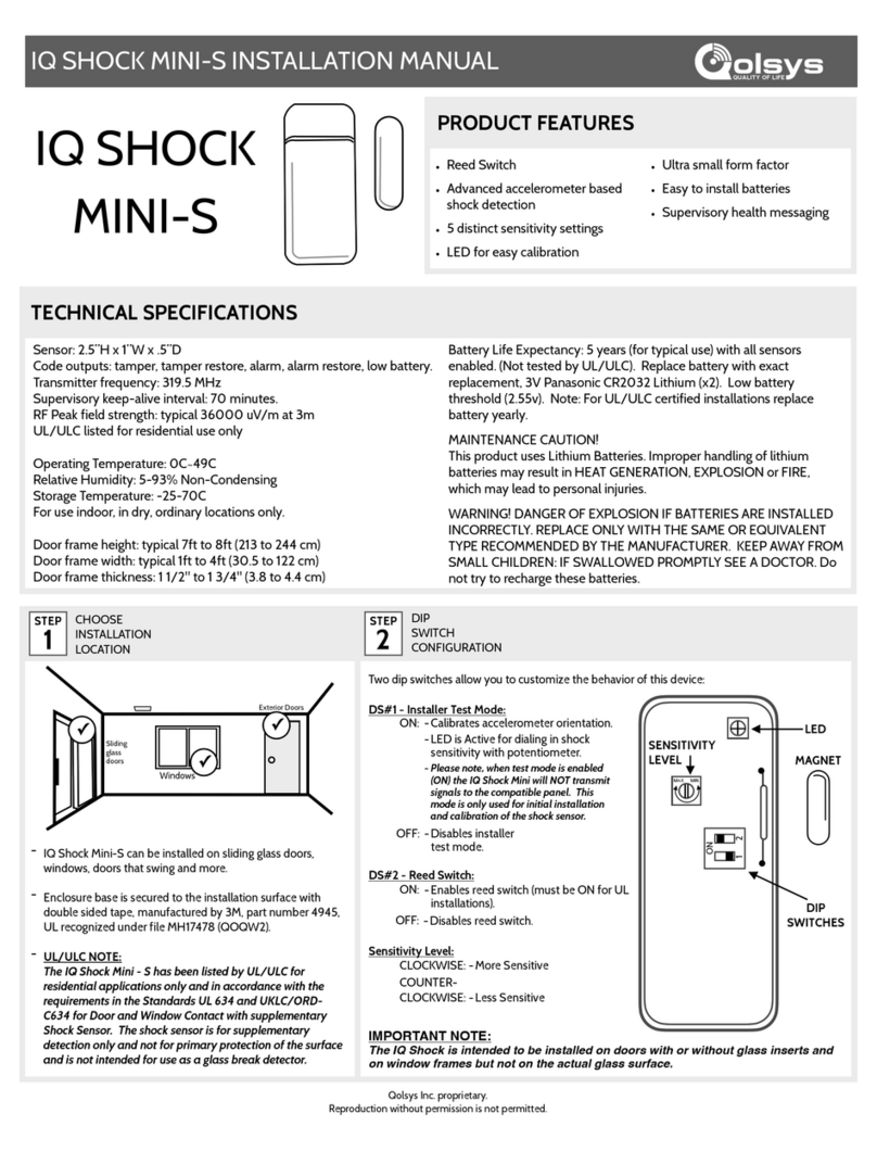 QOLSYS IQ SHOCK MINI-S installation manual