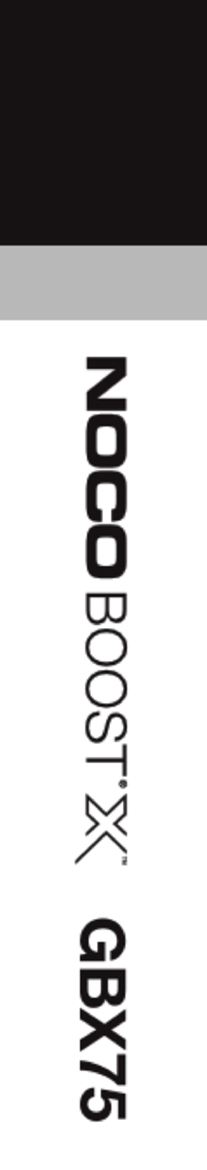 NOCO Genius Boost X GBX75 User guide & warranty NOCO Genius Boost X GBX75 User guide & warranty