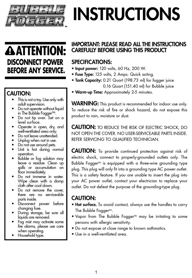 Gemmy BUBBLE FOGGER 20931 instructions