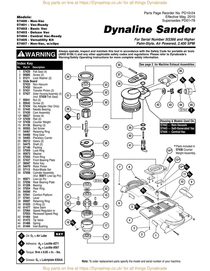 Dynabrade Dynaline 57405 User manual