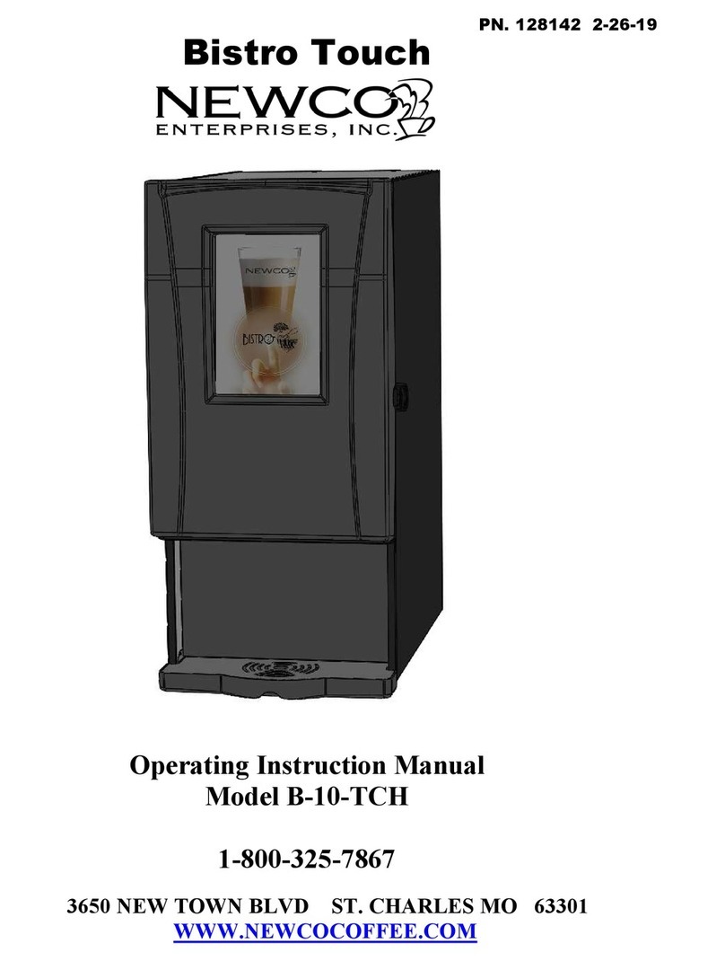 Newco Bistro Touch B-10-TCH Instruction Manual Newco Bistro Touch B-10-TCH Instruction Manual