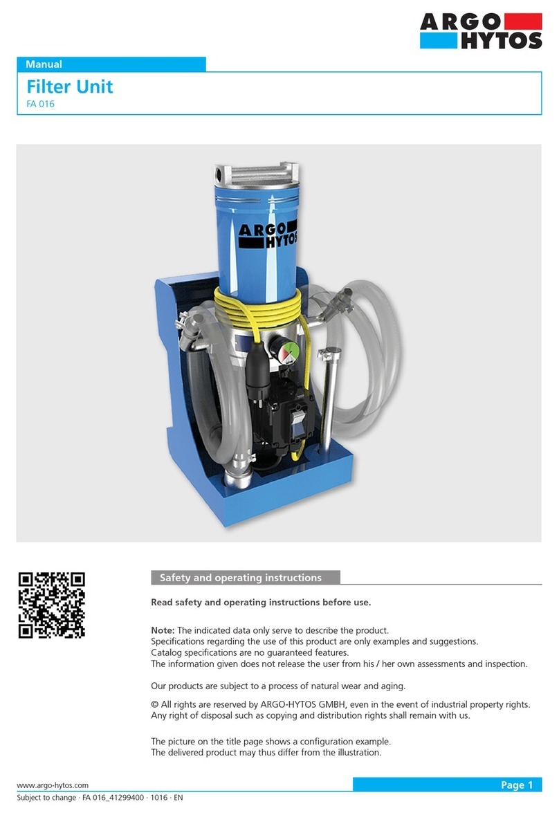 Argo-Hytos FA 016 Safety and operating instructions