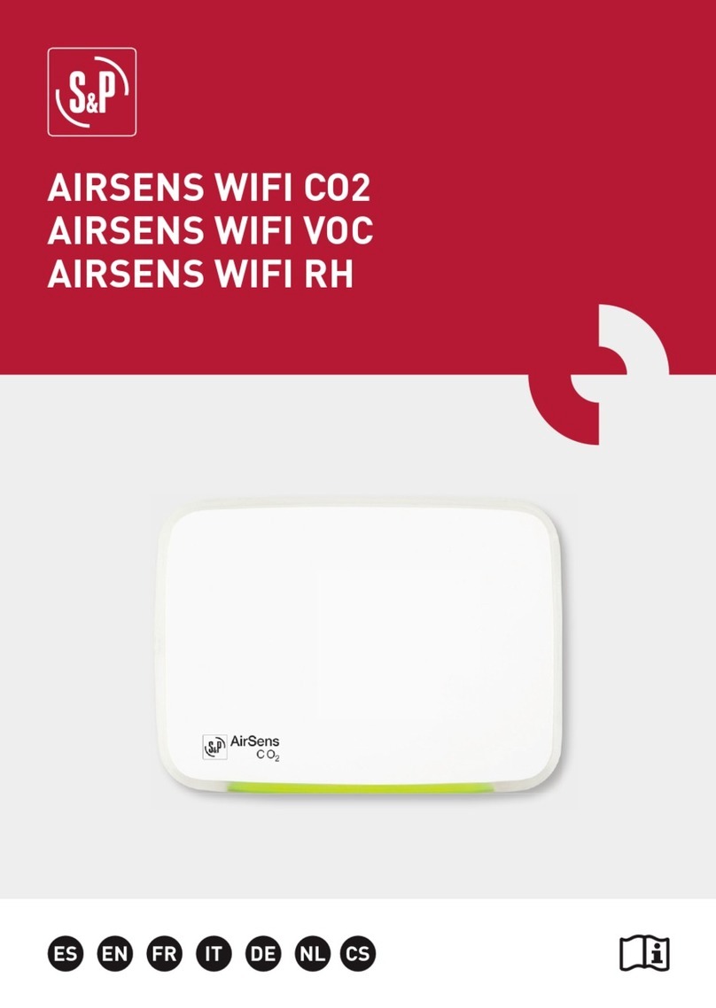 S&P AIRSENS WIFI CO2 instruction manual