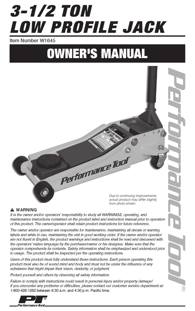 Performance Tool W1645 User manual