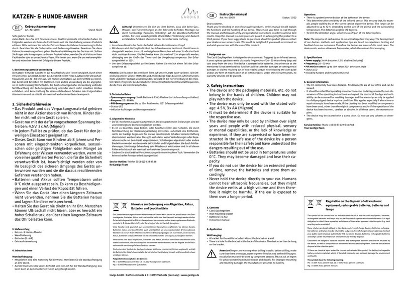 Gardigo 60011 instruction manual