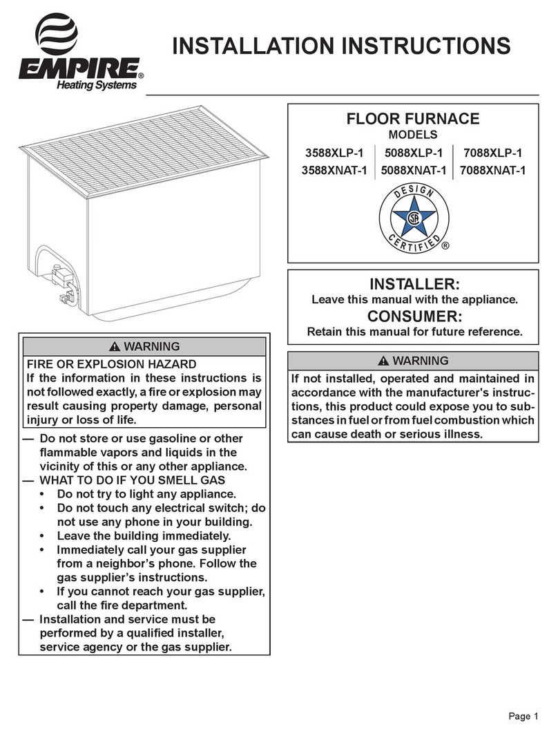 Empire Heating Systems 3588XLP-1 installation instructions