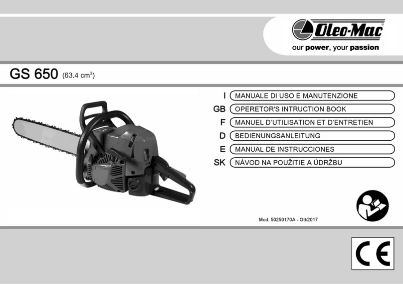Oleo-Mac GS 650 User manual Oleo-Mac GS 650 User manual
