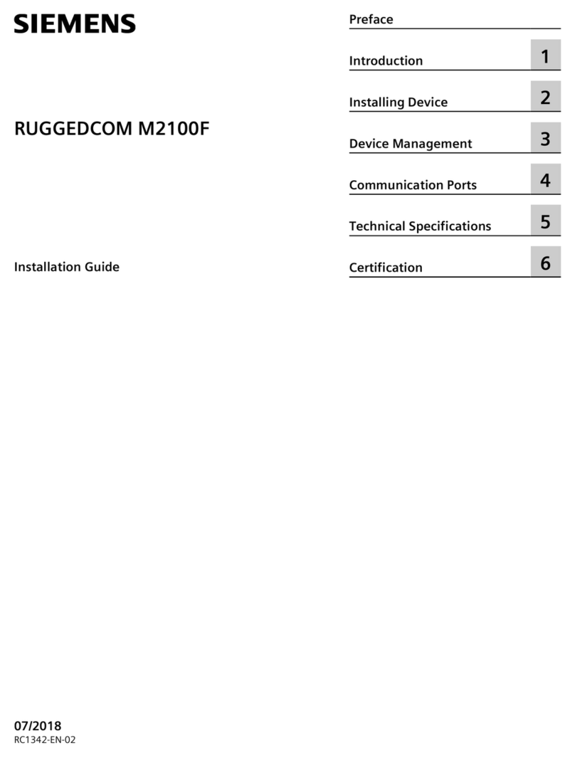 Siemens RUGGEDCOM M2100F installation guide