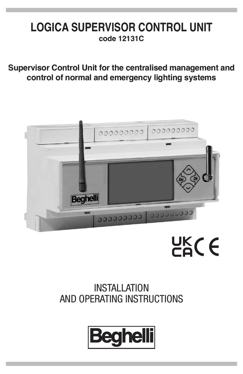 Beghelli LOGICA SUPERVISOR 12131C Installation and operating instructions
