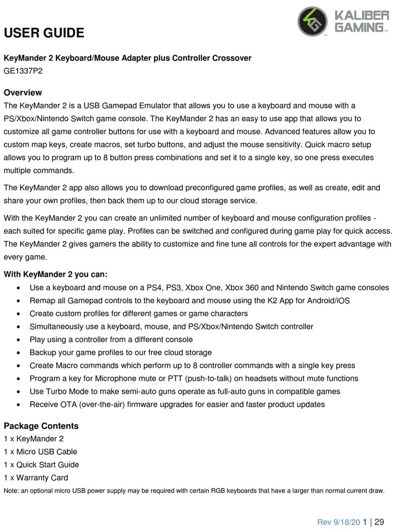 Kaliber Gaming GE1337P2 user guide
