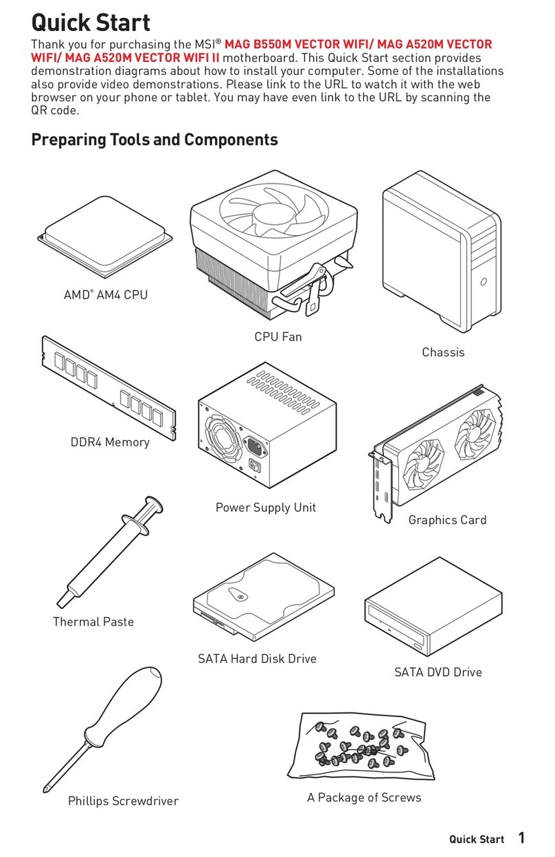 MSI MAG A520M VECTOR WIFI User manual MSI MAG A520M VECTOR WIFI User manual