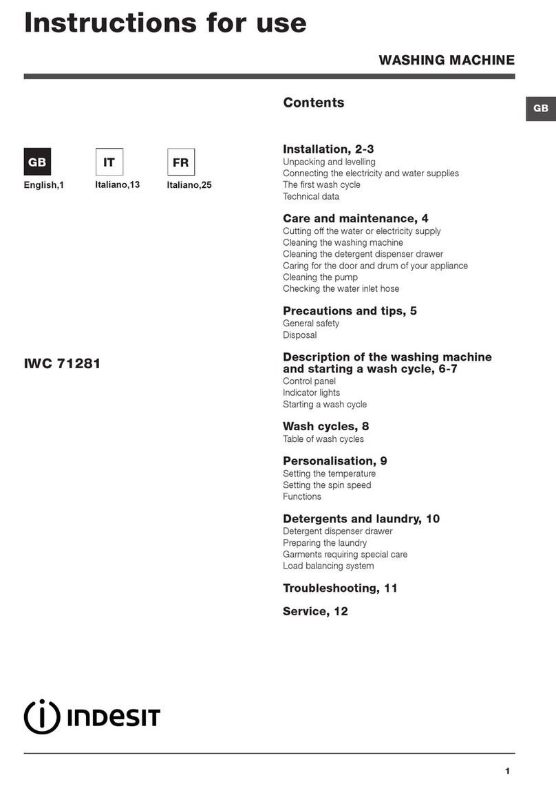 Indesit IWC 71281 User manual