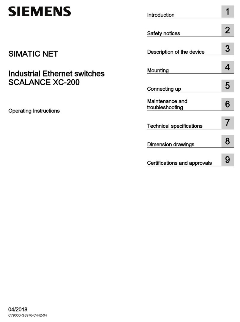 Siemens SIMATIC NET SCALANCE XC-200 operating instructions