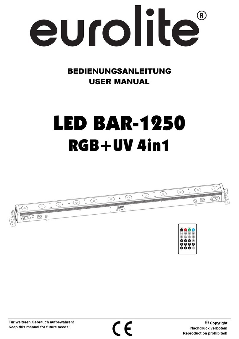 EuroLite LED BAR-1250 RGB+UV 4in1 user manual