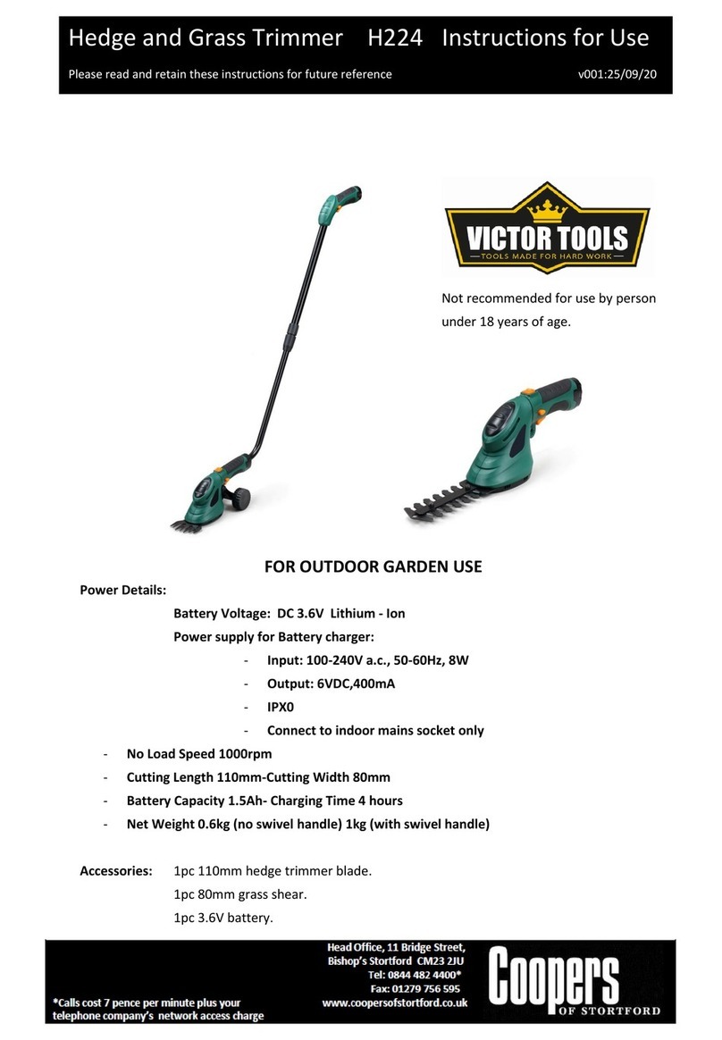 Coopers of Stortford Victor Tools H224 Instructions for use