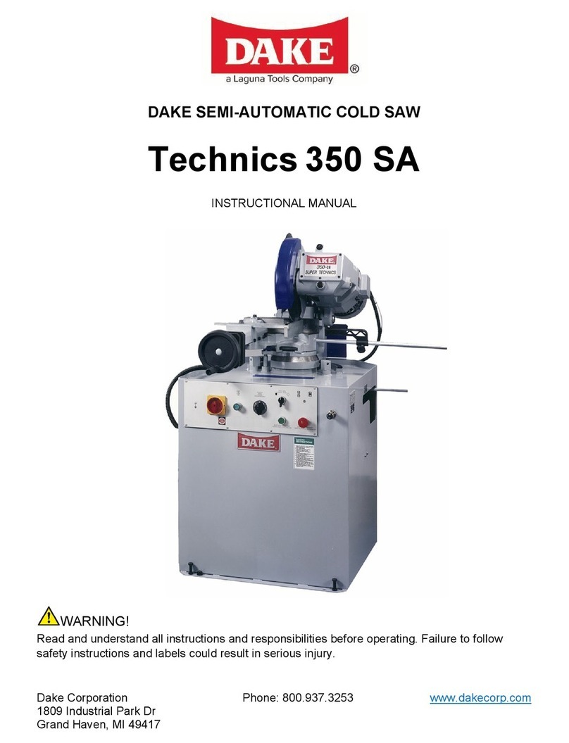 Laguna Tools DAKE Technics 350 SA Operating and maintenance manual Laguna Tools DAKE Technics 350 SA Operating and maintenance manual