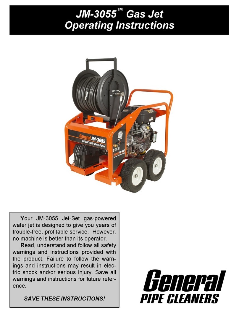 General Pipe Cleaners JM-3055 operating instructions