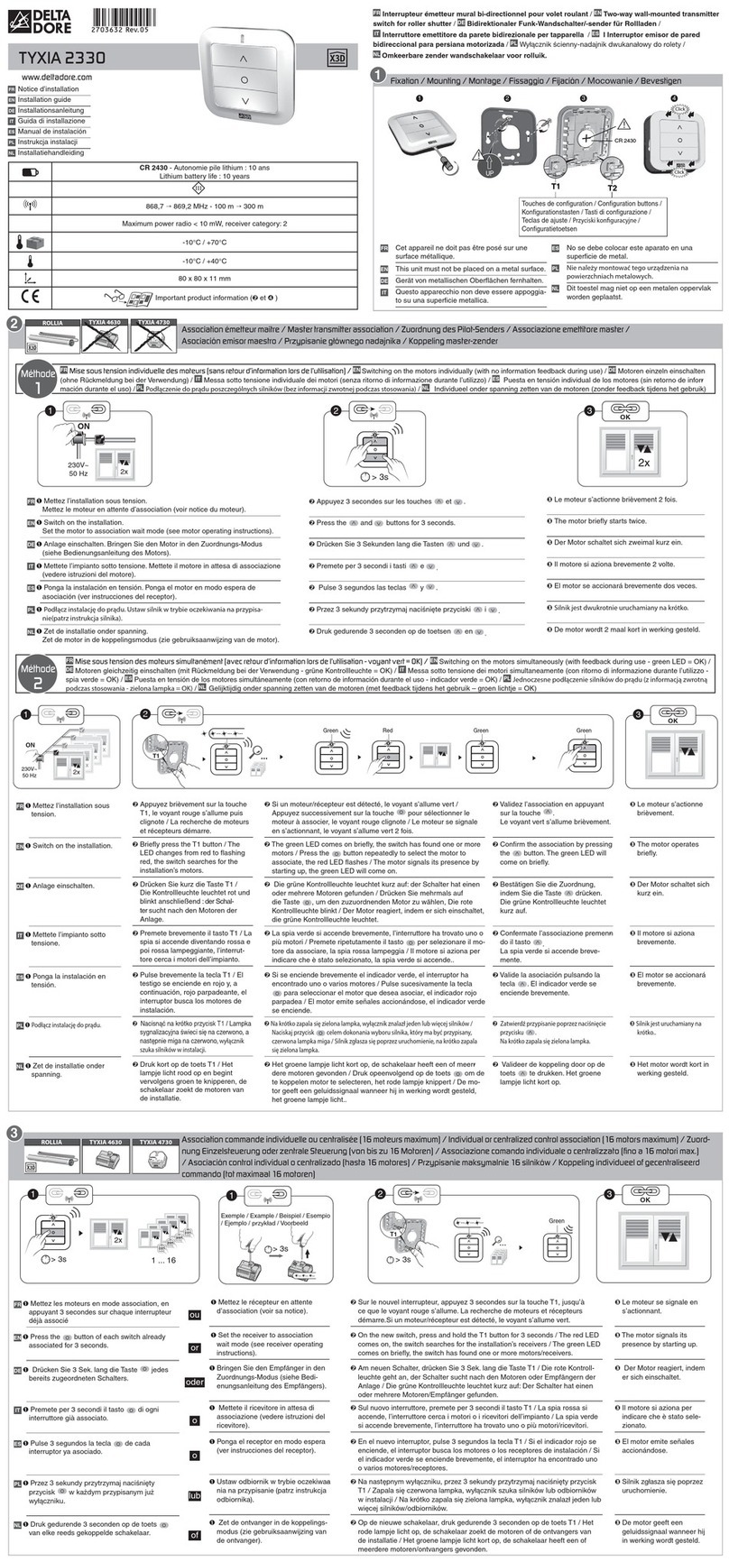 DELTA DORE TYXIA 2330 installation guide