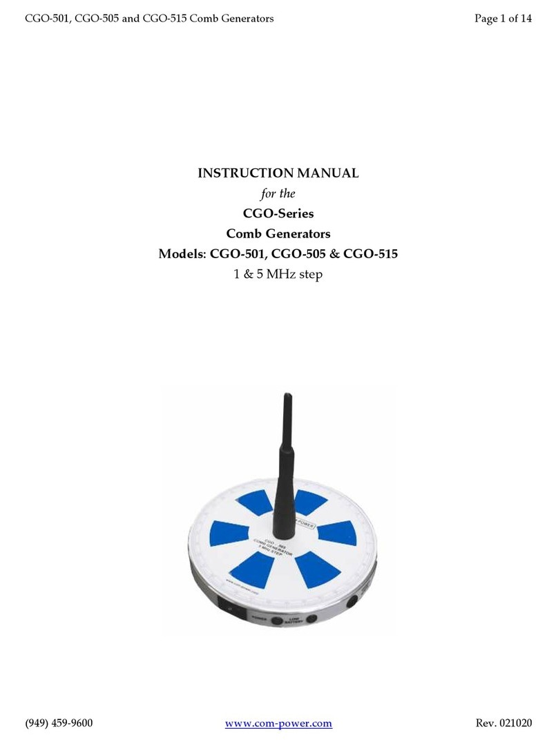 Com-Power CGO-501 instruction manual