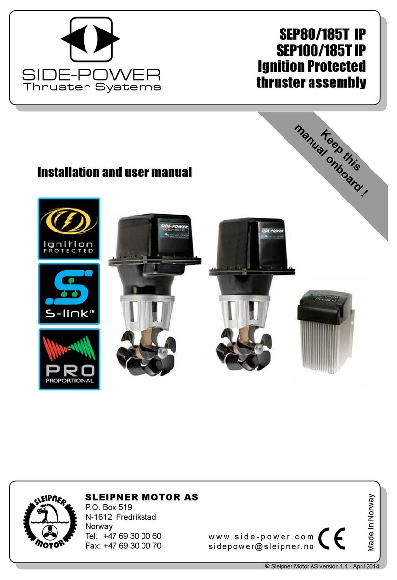 SLEIPNER MOTOR AS Side-Power SEP80/185T Installation and user manual