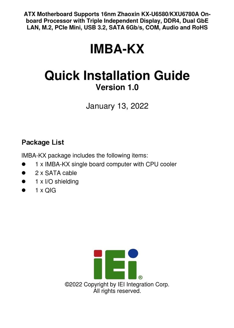 IEI Technology IMBA-KX Quick installation guide