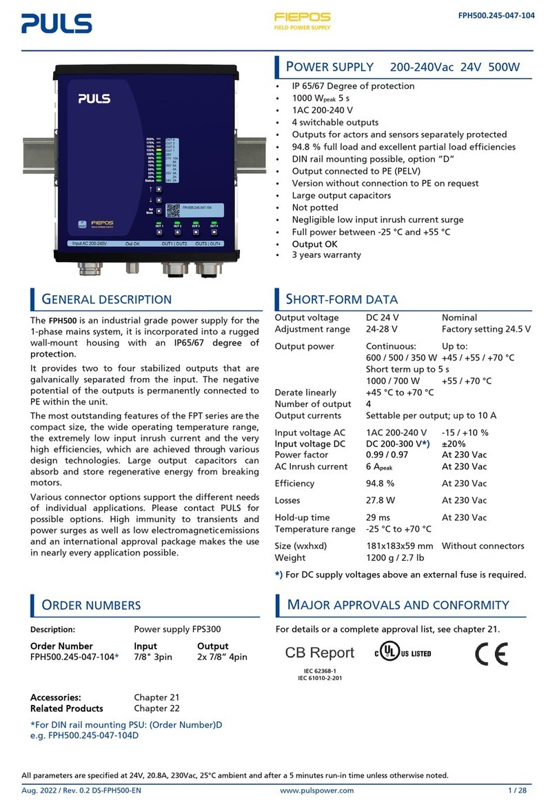 Puls FPH500.245-047-104 User manual