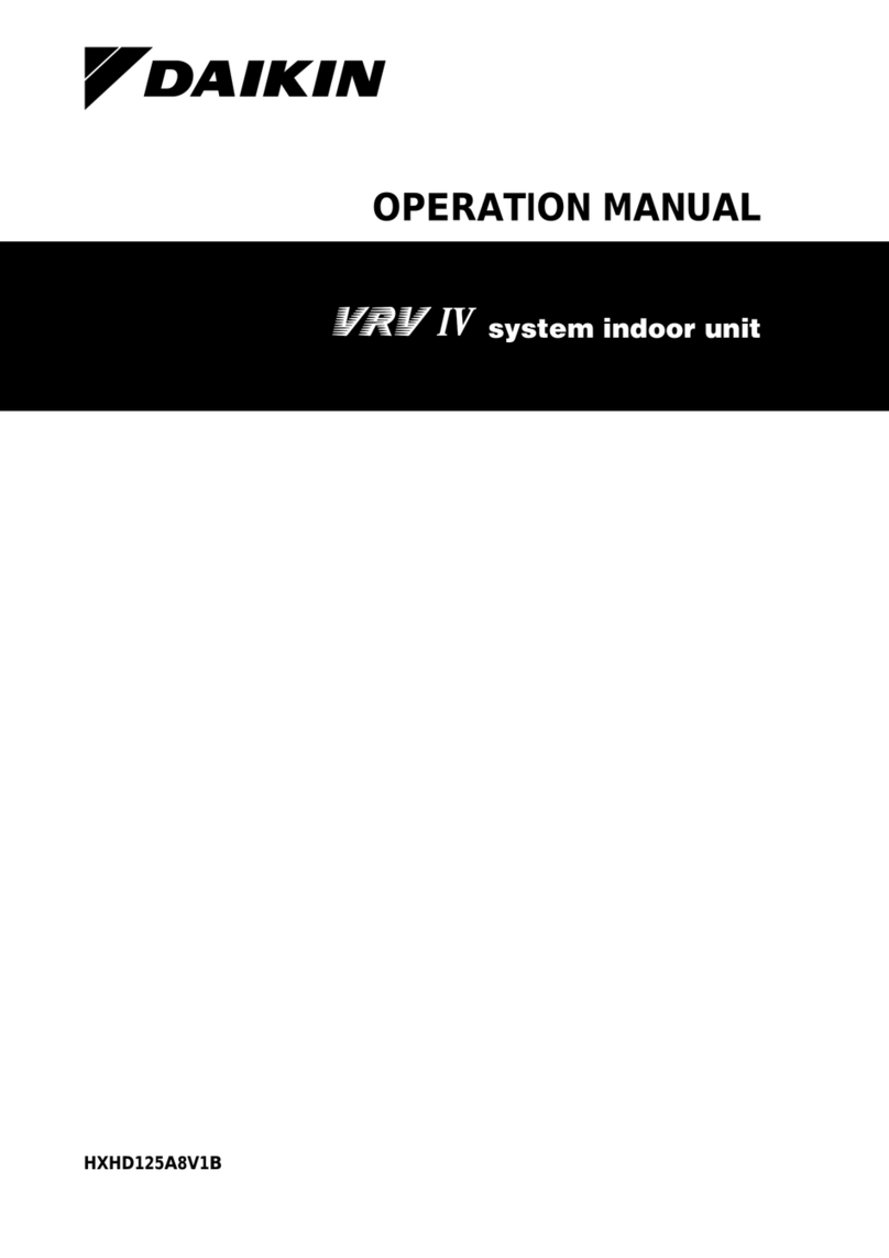 Daikin VRV IV HXHD125A8V1B Operation manual